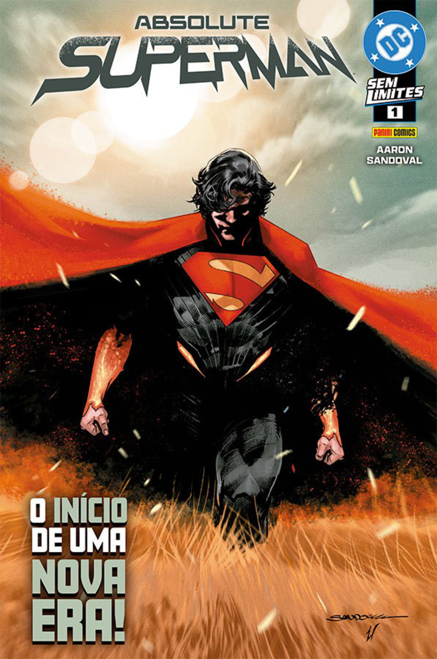 Capa da HQ Absolute Superman mostrando a nova versão do Homem de Aço da DC Comics