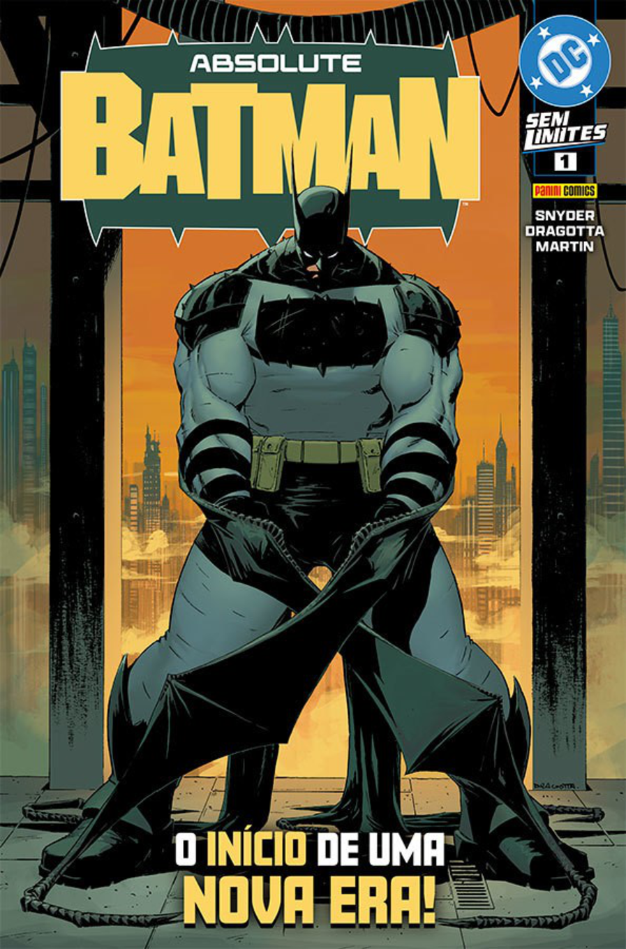 Capa da HQ Absolute Batman da DC Comics com a nova versão do Cavaleiro das Trevas